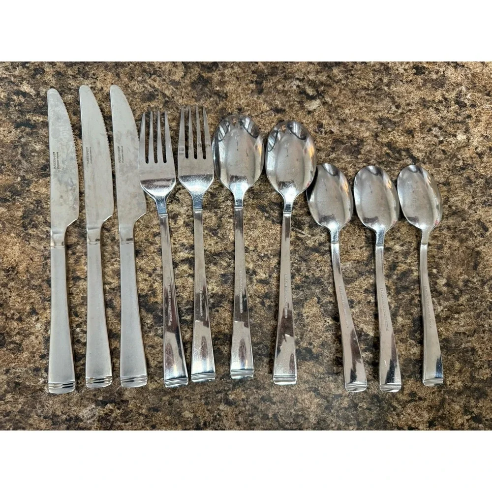 Farberware Stainless Flatware Set Various Pieces 3 Knives 2‎ Forks 5 Spoons